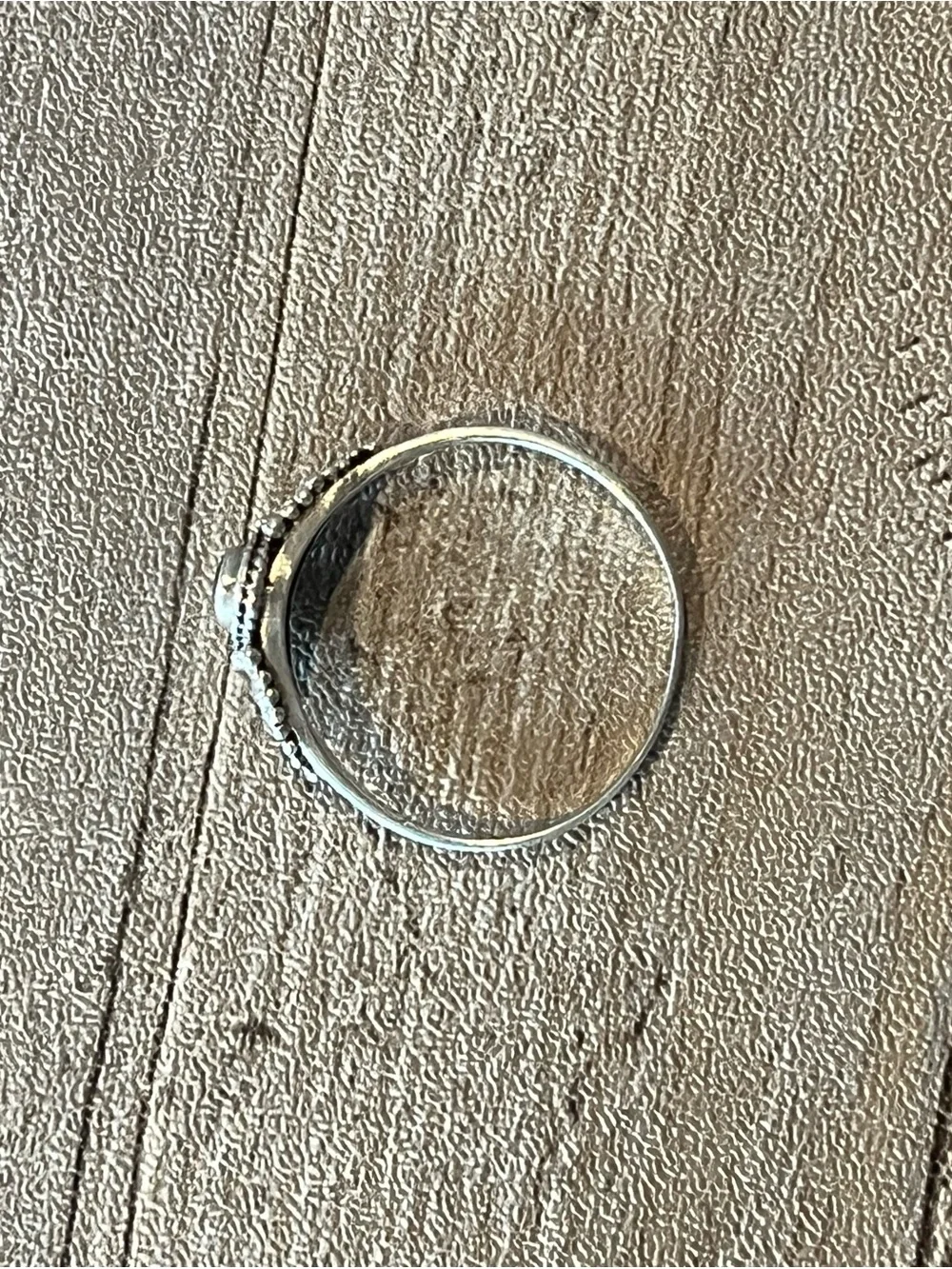Sterling Silver Black Onyx Filigree Ring - size 10.5